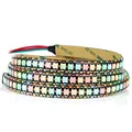 RGB LED-Streifen WS2812B 3,3 Fuß 144 Pixel/m flexibel Schwarz PCB Traumfarbstreifen IP65 Wasserdichtes DIY-Projekt (5 V)