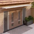vidaXL Türvordach Grau und Transparent 396x90 cm Polycarbonat