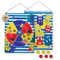 Schildkröt Roll-Up Dart Set - Klett-Dartscheibe zum Aufrollen mit 2 Spielseiten & 6 Klettbällen - sicheres Dartspiel für Kinder & Familie - für drinnen & draußen, inkl. Kordel zum Aufhängen