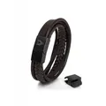 Akitsune Armband Pax Armband Mattschwarz - Braun 21cm 21cm
