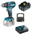 Makita DDF485Z Akku-Bohrschrauber 18V DDF485 + 1x Akku 5Ah + Ladegerät + Bitset