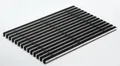 ACO Schuhabstreifermatte Alu schwarz, mit Gummistreifen, 60 x 40 cm