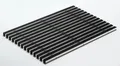 ACO Schuhabstreifermatte Alu schwarz, mit Gummistreifen, 60 x 40 cm