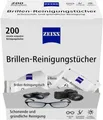 ZEISS Brillen-Reinigungstücher mit Alkohol 200 Stück einzeln verpackt