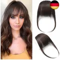 Dsoar Clip In Fringe Echthaar Pony Fransen Haarspange Pony Echt