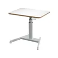 LEITZ Ergo elektrisch höhenverstellbarer Schreibtisch weiß rechteckig, A-Fuß-Gestell weiß 80,0 x 60,0 cm 65340001