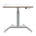 LEITZ Ergo elektrisch höhenverstellbarer Schreibtisch weiß rechteckig, A-Fuß-Gestell weiß 80,0 x 60,0 cm