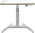 Leitz Sitz-/Steh-Schreibtisch Weiß 65340001 Farbe der Tischplatte: Weiß elektrisch höhenverstellbar, höhenverstellbar max. Höhe