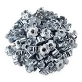 100 x Einschlagmutter M6 x 10 x 18 mm mit 4 Einschlagspitzen zur Befestigung von verschiedenen Bauteilen im Möbelbau Einschlagmuffe Einschlaghülsen von SO-TECH