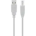 GOOBAY USB 2.0 Hi-Speed Kabel, Grau, 1.8 m - USB 2.0-Stecker (Typ A) - USB 2.0-Stecker (Typ B)