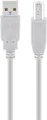 goobay USB 2.0 Hi-Speed Kabel A Stecker auf B Stecker grau 1,8 m