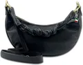 FLORENCE Umhängetasche Citytasche schwarz Florence Tasche Leder (Umhängetasche, Umhängetasche), Damen, Jugend Tasche Echtes Leder weiß, Made-In Italy