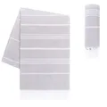 LAYNENBURG Premium Hamamtuch mit handgeknüpften Fransen - 100% Baumwolle - XXL Strandtuch 100x200 cm - Oeko-TEX 100 - Strandhandtuch groß - Saunatuch & Reisehandtuch (Grau)