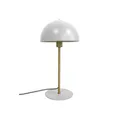 Leitmotiv Tischlampe Bonnet - Weiß - 20x20x39cm - Rund - Eisen - Tischleuchte Wohnzimmer & Schlafzimmer - Tischlampen modern