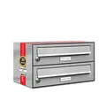 AL Briefkastensysteme Wandbriefkasten 2 Fach Premium Edelstahl Briefkasten Post A4 modern robustwetterfest