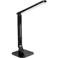 Tectake Schreibtischlampe  Led  14 W 5 Helligkeitsstufen  4 Farbtemperaturen  46 x 2 10 x 18 cm Schwarz
