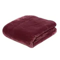 Gözze - Premium Cashmere-Feeling Wohn- und Kuscheldecke, 500 g/m², 130 x 170 cm - Beere, Offwhite