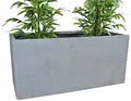 Elegant Einrichten Pflanztrog, Pflanzkübel Fiberglas als Raumteiler 120x50x55cm grau.