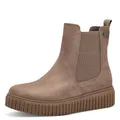 Jana Damen Stiefeletten ohne Absatz Wasserabweisend Vegan, Braun (Stein), 40 EU