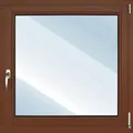 ARON Basic Holzfenster Kiefer lackiert S30 kastanie 1000x1000 mm DIN Rechts