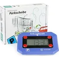 Wiltec elektronische Parkscheibe, digitale Parkuhr mit KBA-Zulassung, Parkscheibe automatisch mit Nachtmodus & SOS-Signal für Auto