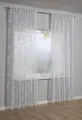 Sehlbach Fertigschal mit Gardinenband Floral 135 x 245 cm weiß