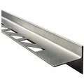 tktrading24 Abschlussprofil Edelstahl Keilprofil gebürstet 12mm Gefälleprofil für begehbare Dusche silberfarben Rechts | 2,7 cm x 200 cm x 12,5 cm