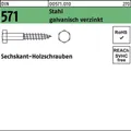 100er PACK(Stk)  000571001000100045 Sechskantholzschraube DIN 571 10 x 45 Stahl