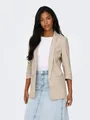 Kurzblazer "ONLELLY 3/4 LIFE BLAZER TLR NOOS", mit 3/4 Ärmel, Gr. 34, White Pepper Detail:MELANGE