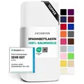 Jacobson Spannbettlaken TOPPER aus 100% Baumwolle, Jersey Bettlaken 160 g/m2, Spannbetttuch mit Gummizug, pflegeleicht & viele Farben weiß 140 - 160 cm x 200 cm