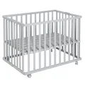 Roba Laufgitter klappbar taupe 75x100cm platzsparendes Rollen TOP