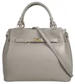 Samantha Look Henkeltasche, echt Leder, Made in Italy, geräumige Henkeltasche mit Smartphonefach