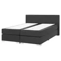 Beliani Boxspringbett, Schwarz, Kunststoff, 160x200 cm, Schlafzimmer, Betten, Boxspringbetten