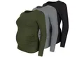 M.M.C. Umstandsshirt Langarm Basic Umstandsmode (3-tlg)