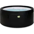 EXIT Leather Premium Aufblasbarer Whirlpool, 2 Personen, Jacuzzi für Outdoor, Whirlpool mit Jets, Schwarz - Schwarz