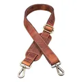 STILORD Taschengurt Breit Leder mit Karabiner und Polster zum Wechseln Schultergurt für Taschen Trageriemen Handtaschengurt für Umhängetasche Echtleder, Farbe:Kara - Cognac