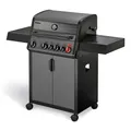 Enders® Gasgrill HYDE 4 SIKR Turbo, 4 Brenner aus Edelstahl für kraftvolles direktes und indirektes Grillen, 800 °C TURBO ZONE™, SWITCH GRID™, Infarot-Backburner und Seitenkocher, #8041