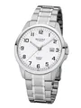 REGENT F-1009 Herrenuhr Edelstahl 39 mm 10 BAR Weiß Quarz