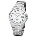 Regent Herren-Armbanduhr silber Analog F-1009 Edelstahl-Armband URF1009