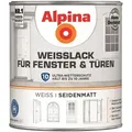 Weisslack Für Fenster Und Türen Seidenmatt 0,75 Ltr. - Alpina
