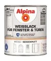 Alpina Weißlack für Fenster & Türen 750ml seidenmatt
