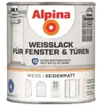 Alpina Weißlack ALPINA Weißlack für Fenster & Türen, seidenmatt, 750ml