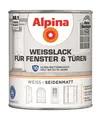 Alpina Weißlack für Fenster & Türen 750ml seidenmatt