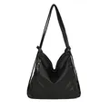 ITALYSHOP24 Damen Tasche Rucksack 2 in 1 Umhängetasche Schultertasche Daypack Leder Optik Rucksacktasche Shopper Backpack Freizeitrucksack Schwarz