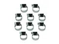 10x Schlauchschellen HD 32 bis 44mm SCHWARZ Schlauchklemmen Rohrschelle Schelle