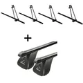 4xFahrradträger ORION + Dachträger VDP Stahl kompatibel mit für Opel Astra H Kombi 5 Türer 2004-2011