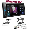 Pioneer DMH-A3300DAB 2-DIN Multimedia Autoradio Bluetooth DAB+ USB mit Einbauset für Ford Focus III 2011-2016