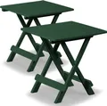 DEUBA® 2er Set Gartentisch Klapptisch Adige 50x45x43 cm Klappbar Tragbar Campingtisch Balkontisch Beistelltisch - Grün