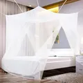 Sekey Moskitonetz für Doppelbett Einzelbett, 2 Eingänge, Feinmaschiges Mückennetz Bett, Fliegennetz Moskitonetze mit Spreizschrauben für Reise und zu Hause Indoor Outdoor Camping, 220 x 200 x 200 cm