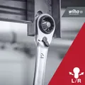 Wiha 45421  Doppel-Ringratschenschlüssel-Satz  Schlüsselweite (Metrisch) 10 -...